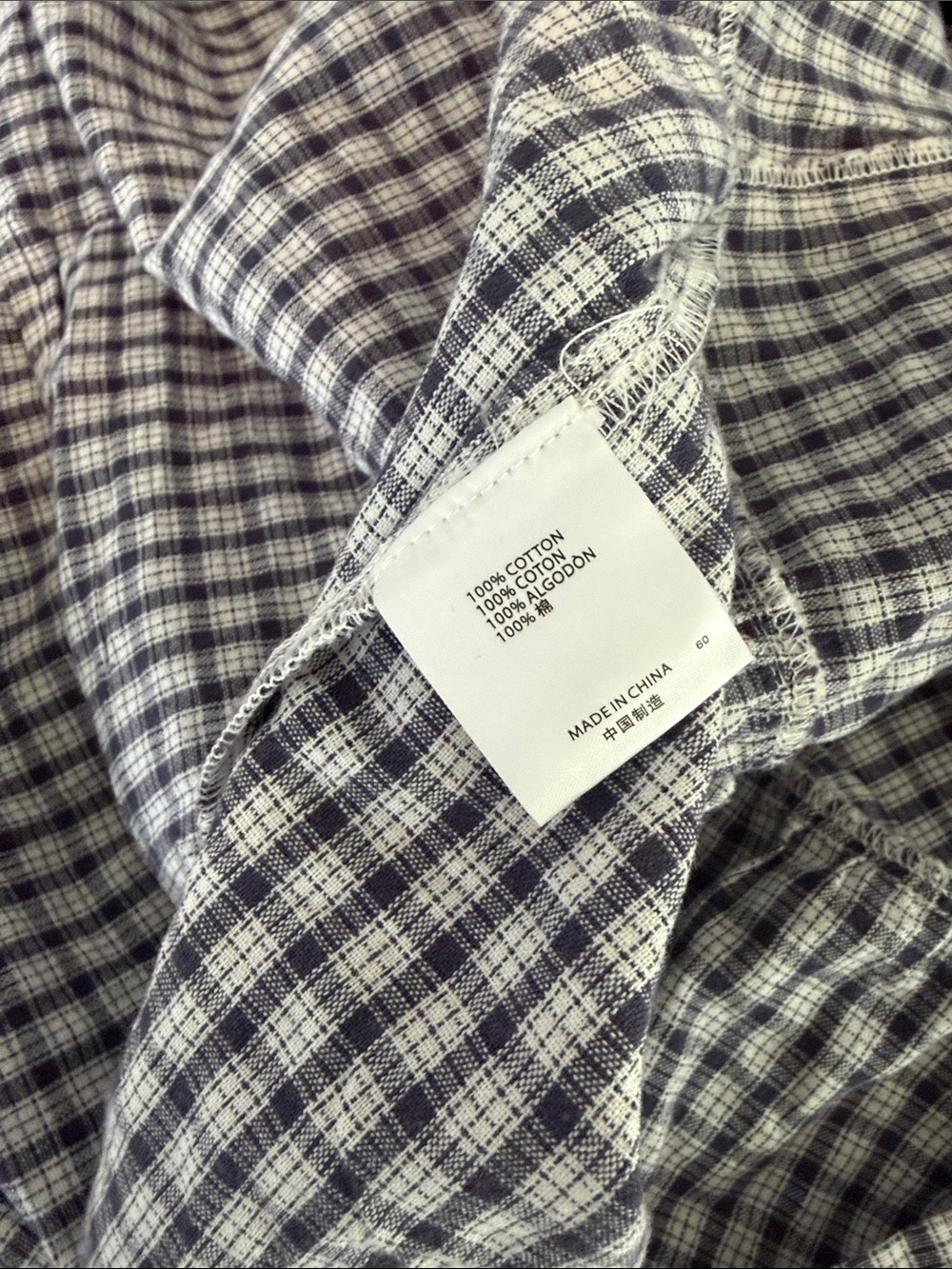 Brandy Melville Blue and White Gingham Tiered Maxi Skirt - Picture 3 of 6